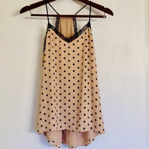 Express, Small, Polka Dot and Lace Tank